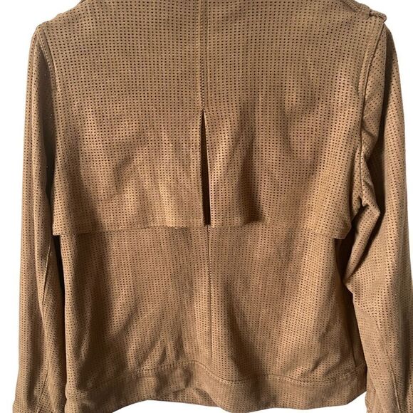 Chicos Perforated Micro Suede Jacket Size 0/ Size US Small 4 - Picture 9 of 12